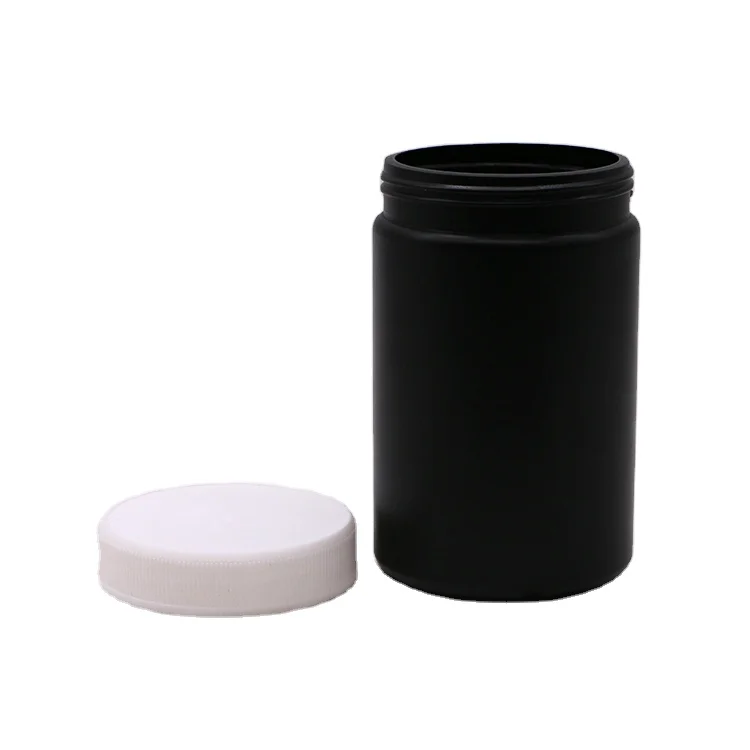 250 мл HDPE индивидуальная пластиковая банка для пищевых продуктов с винтовой крышкой с тепловой индукционной оболочкой для витаминных добавок