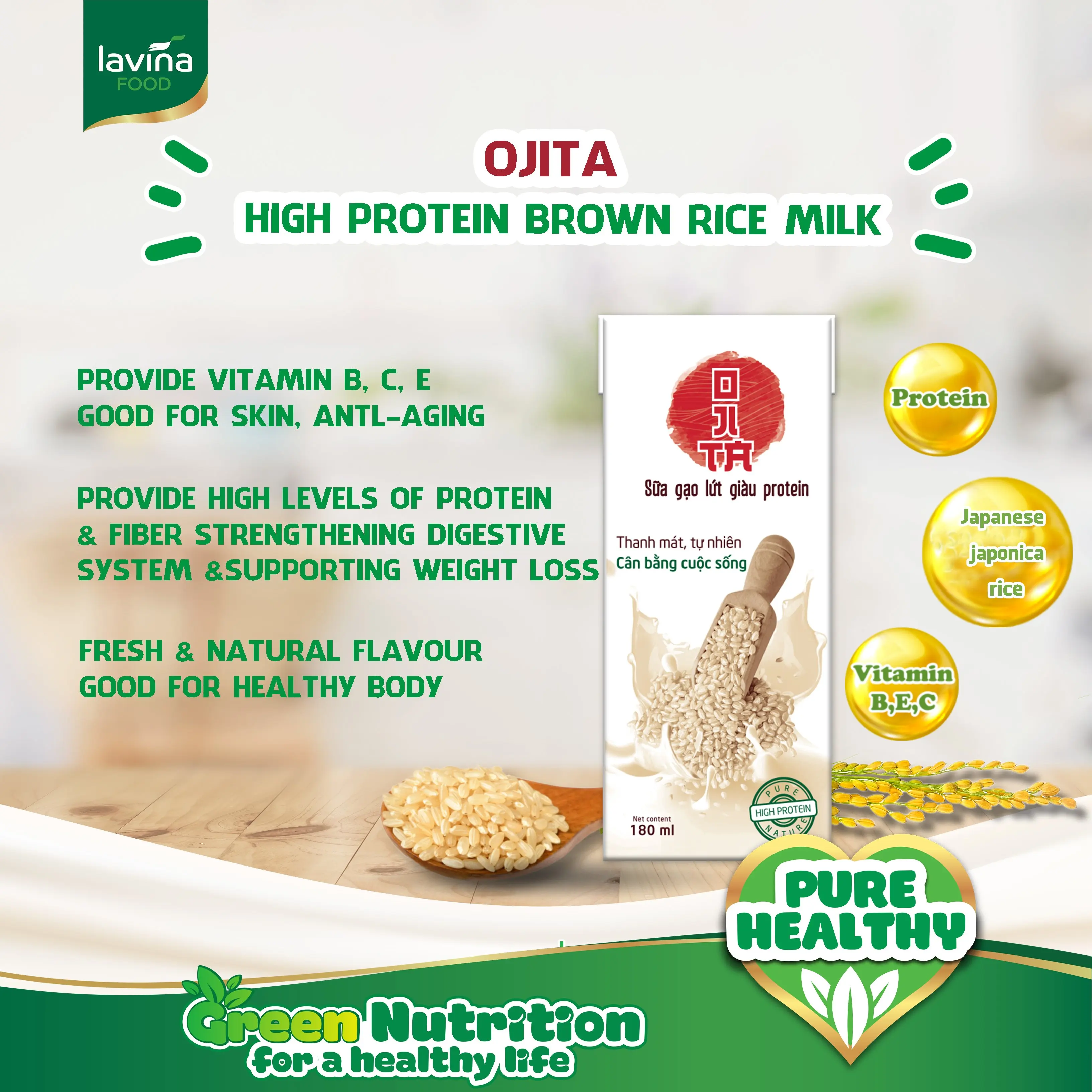Wholesale Ojita brown rice milk nutritional beverage sterilized pack Manufacturer from Asia
