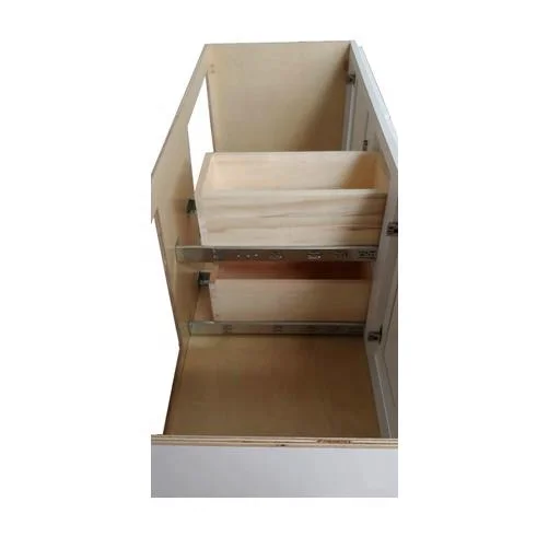 bathroom vanity without sink bowl and countertop