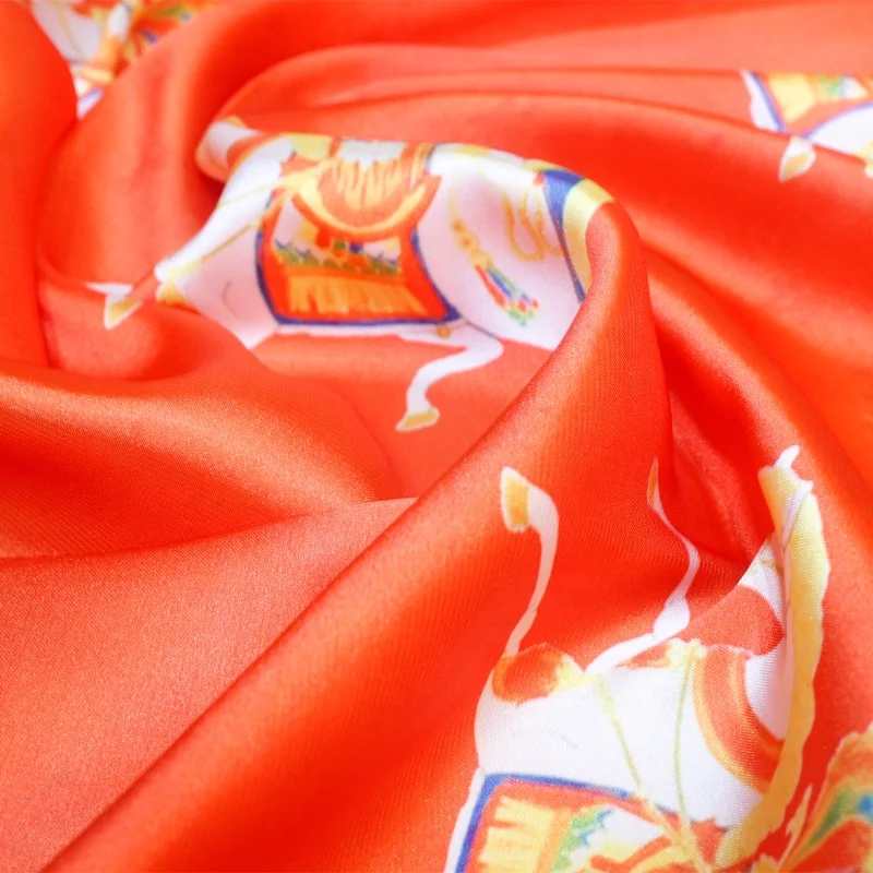 55*55 cm Promotion Custom Design 100% Mulberry Silk Scarf Silk Scarves Satin Scarf