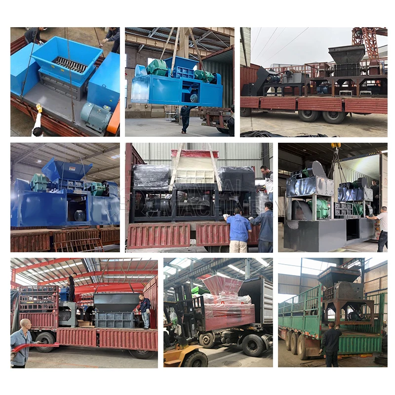 Double Shaft Industrial Shredder New Alloys Stainless Steel Aluminum Materials Shredding Machine