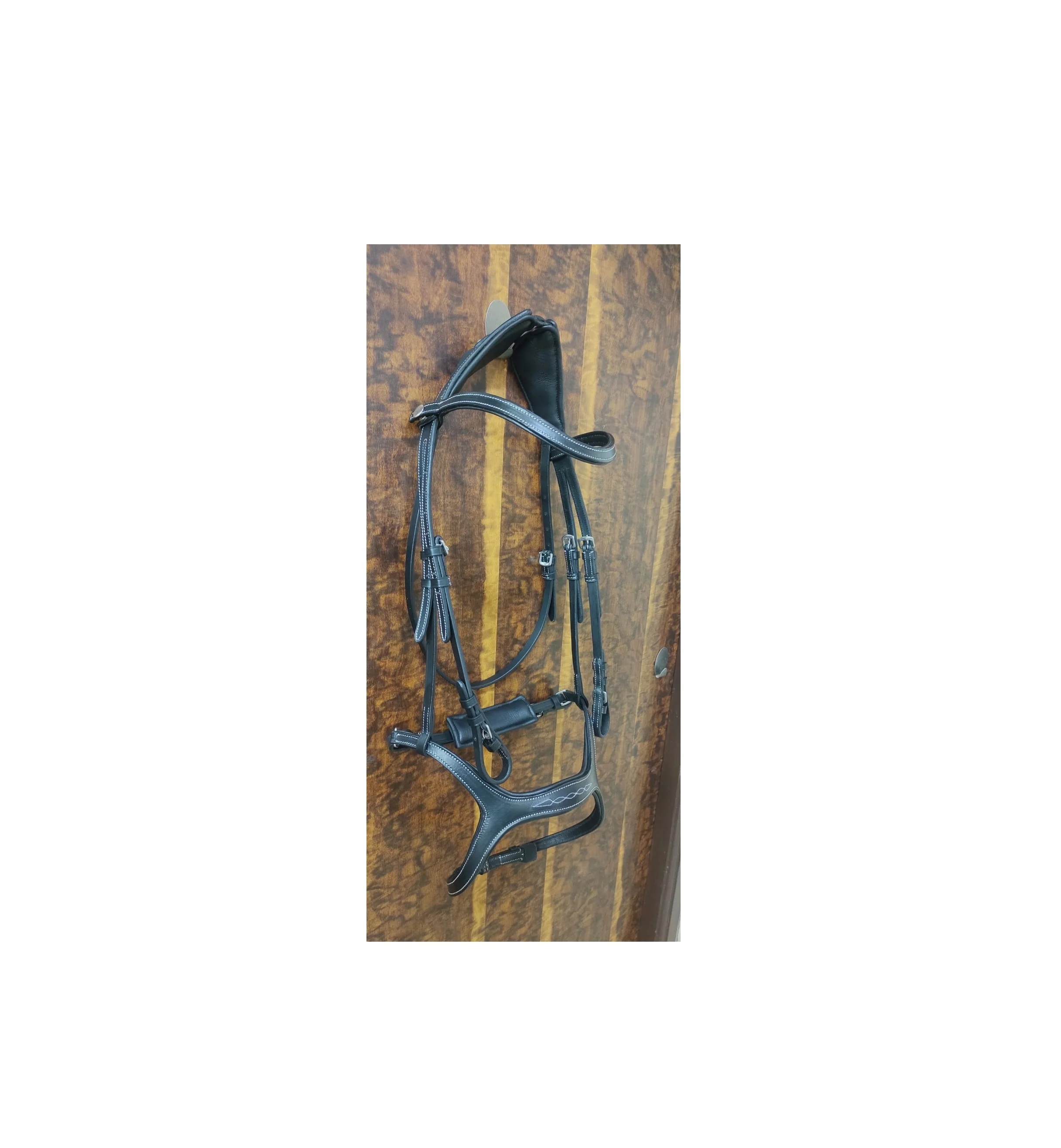 horse bridle Noseband Genuine leather bridle with soft padded Fancy Stitched  Horse Jumping Bridle