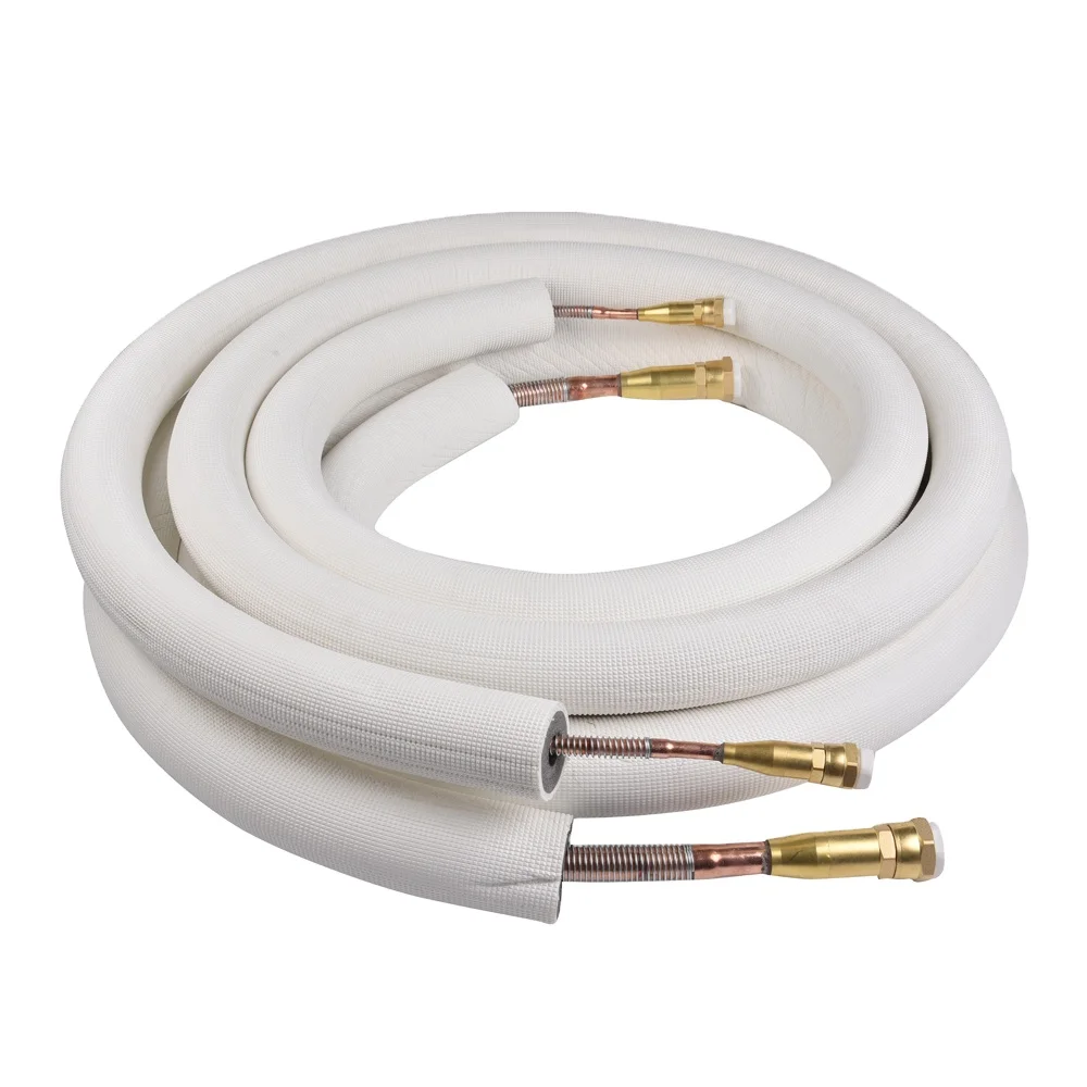 pre-charged quick connecting pipe line sets for Mini Split Air Conditioner Connecting and heat pump refrigerant connecting