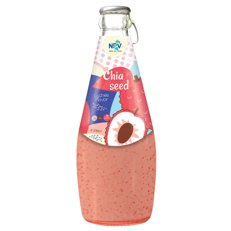 Vietnam Supplier 290ml Glass Bottle Chia Seed Drink With Fresh Strawberry Flavor - HALAL ISO Certification And Reasonable Price