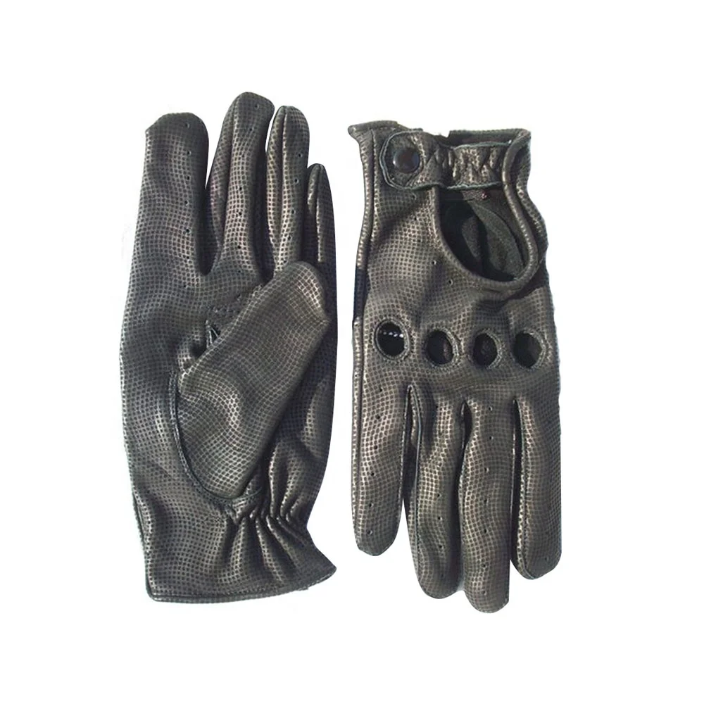 Распродажа онлайн, лидер продаж, изготовленные на заказ модные черные кожаные перчатки из овчины для вождения автомобиля, защитные перчатки для вождения хорошего качества