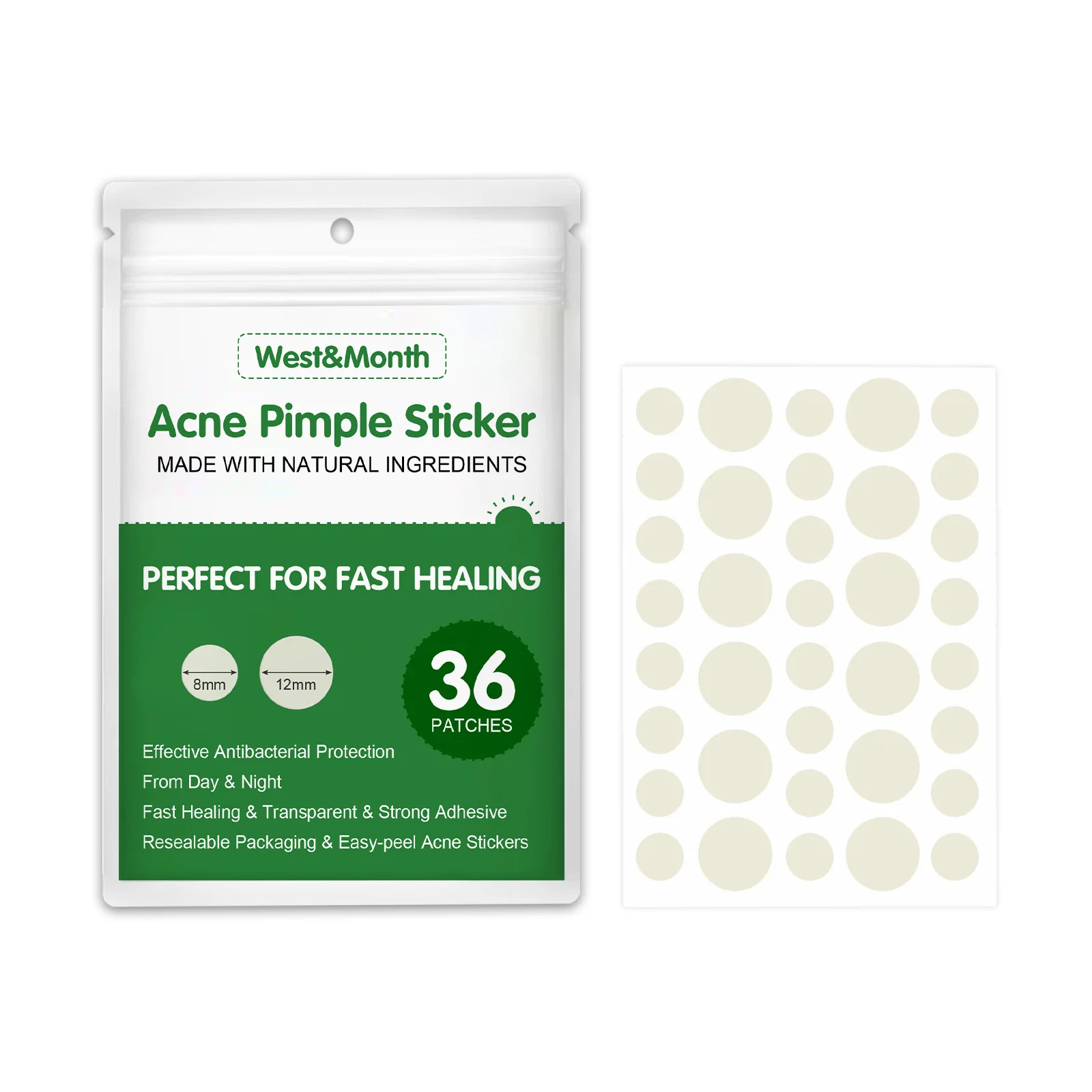Free Sample Acne Dressing Acne Patch Custom Shape Spot Treatment Plaster Acne Patches Invisible