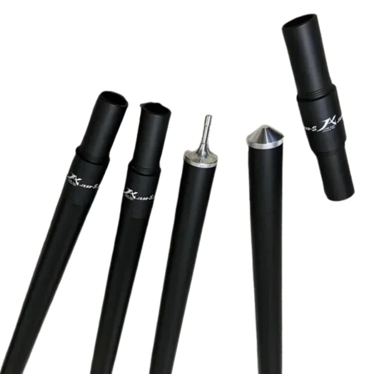 Easy to store tall adjustable tent pole with bag