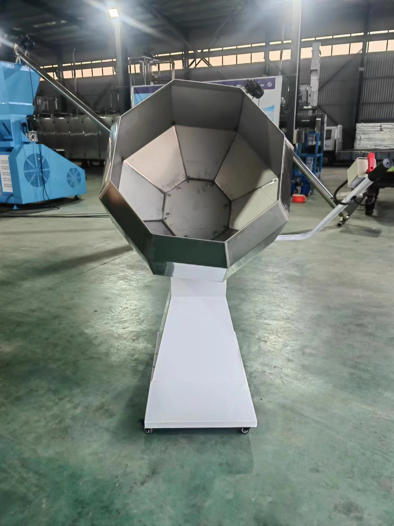 Fully Automatic Drum Potato Chips Snack Seasoning Machine/Octagonal  Fried Food Peanut Flavoring Coating Machine HJ-CM028