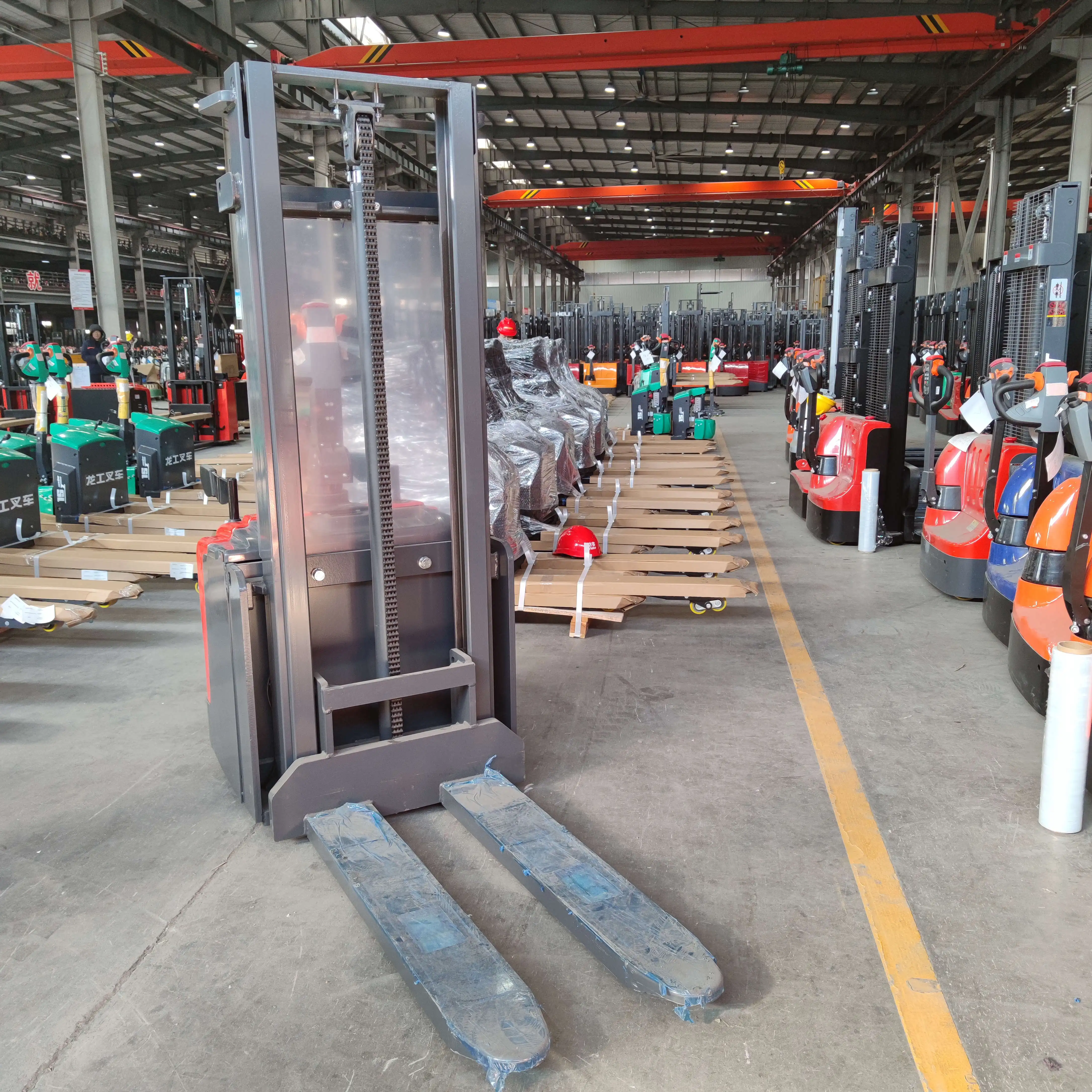 Micro Telescopic Electric Stacker Forklift Fork 2.5t Reach Hydraulic Manual Standup Counterbalance With Lifting And Extension