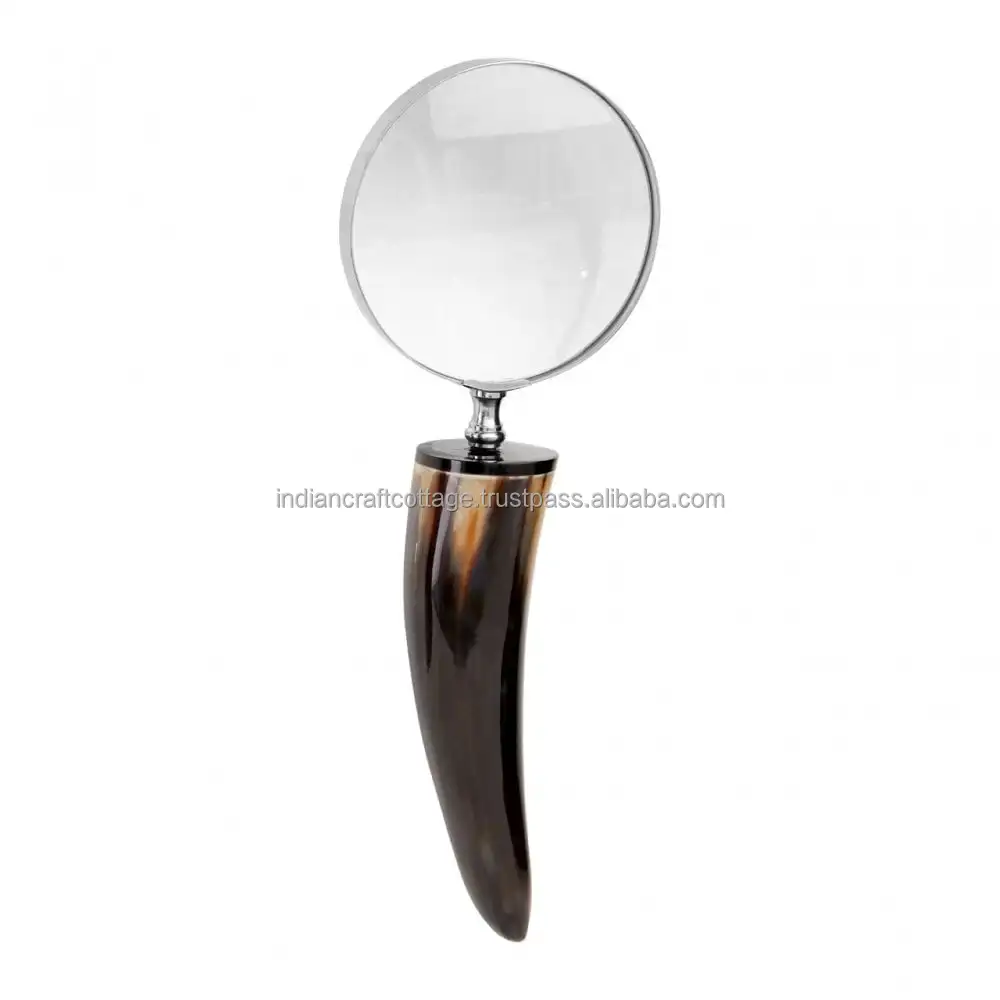 Got Horn Handle Magnifying Glass / Real Horn Magnifying Glass / Magnifying Glass with antique Handle