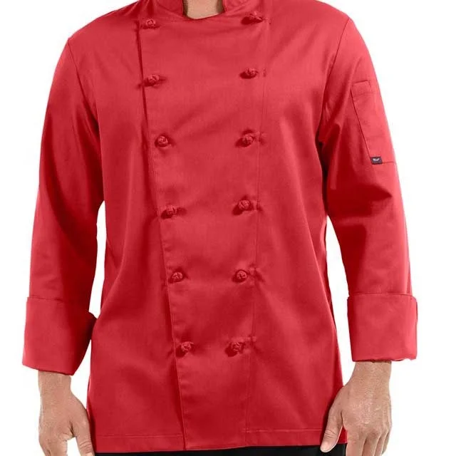 
Traditional Fit Chef Coat Knotted Cloth Buttons 100% Cotton Made 