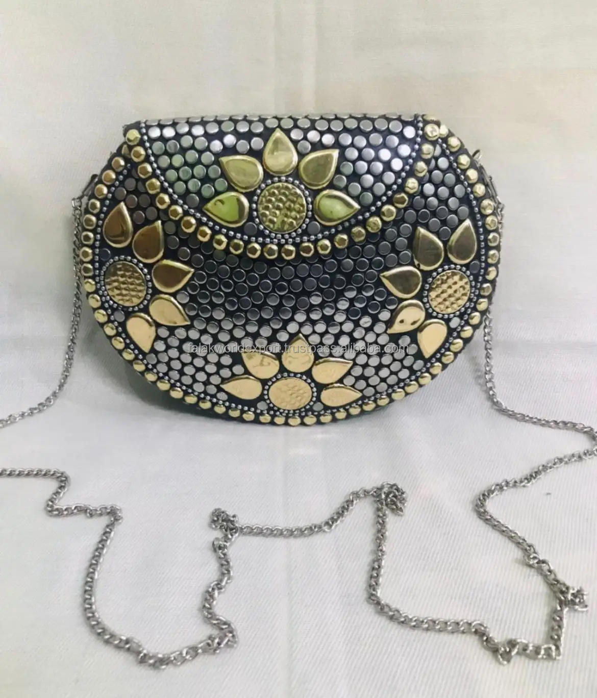 Fanvy Luxury Woman mettle clutch Hand Bag & top quality latest design hand bag Use For women partywear clutch Falak World Export