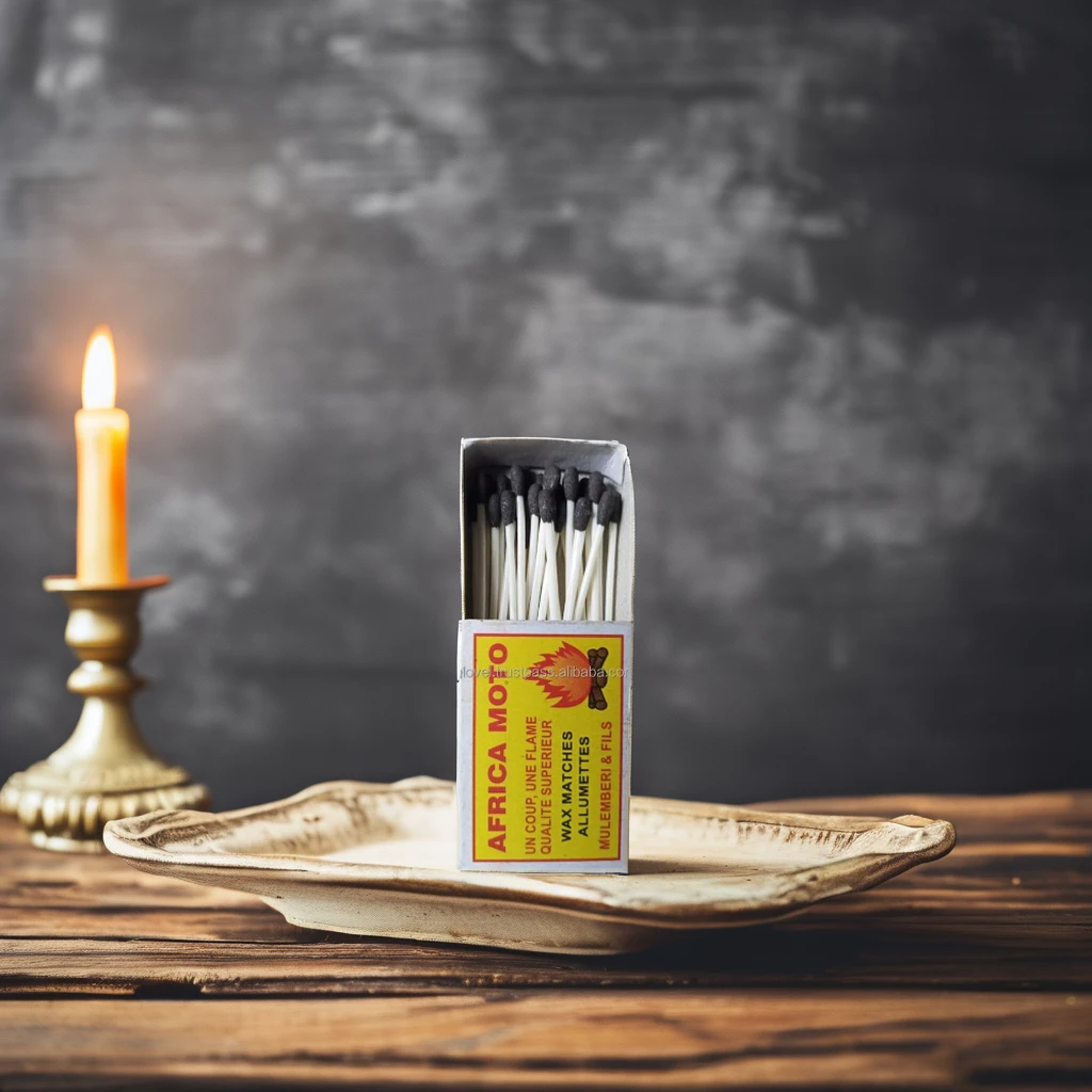 High Quality Wax Matches 40x33x12mm home safety matches with competitive prices for export from India