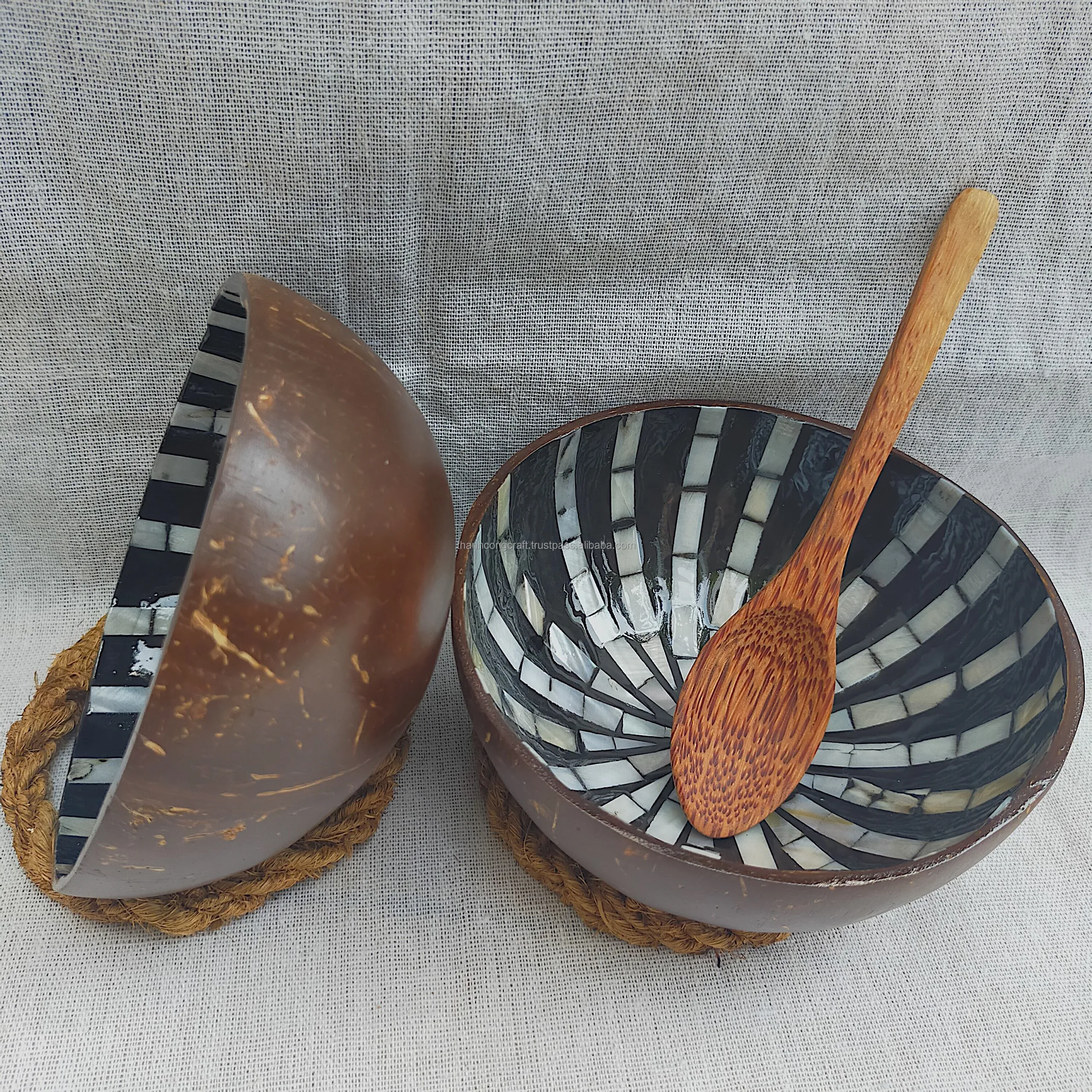 Натуральная Экологически чистая Кокосовая чаша/чаши из кокоса Вьетнам ручная работа дешевая покупка в большом количестве