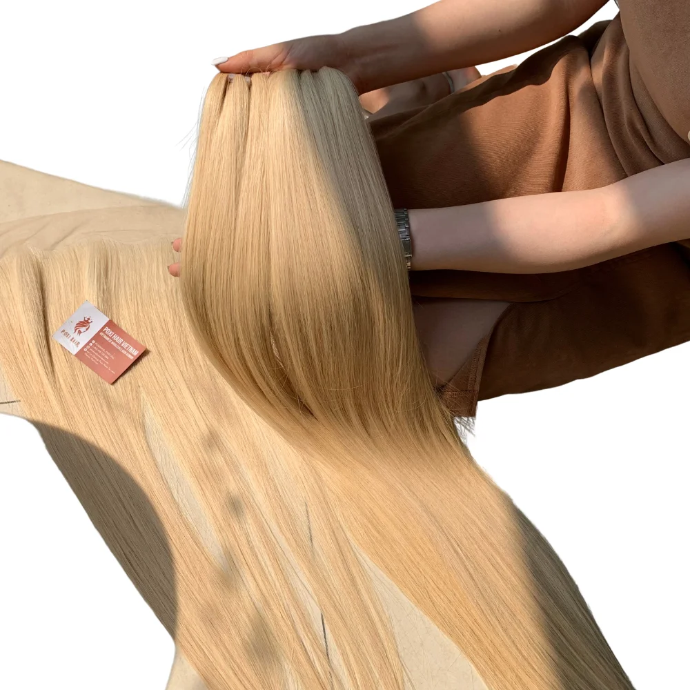 Wholesale 30 Inch 13x4 HD Transparent Lace Front Weave 613 Blonde Straight Virgin Human Hair with Raw Hair Combo Style Ponytails