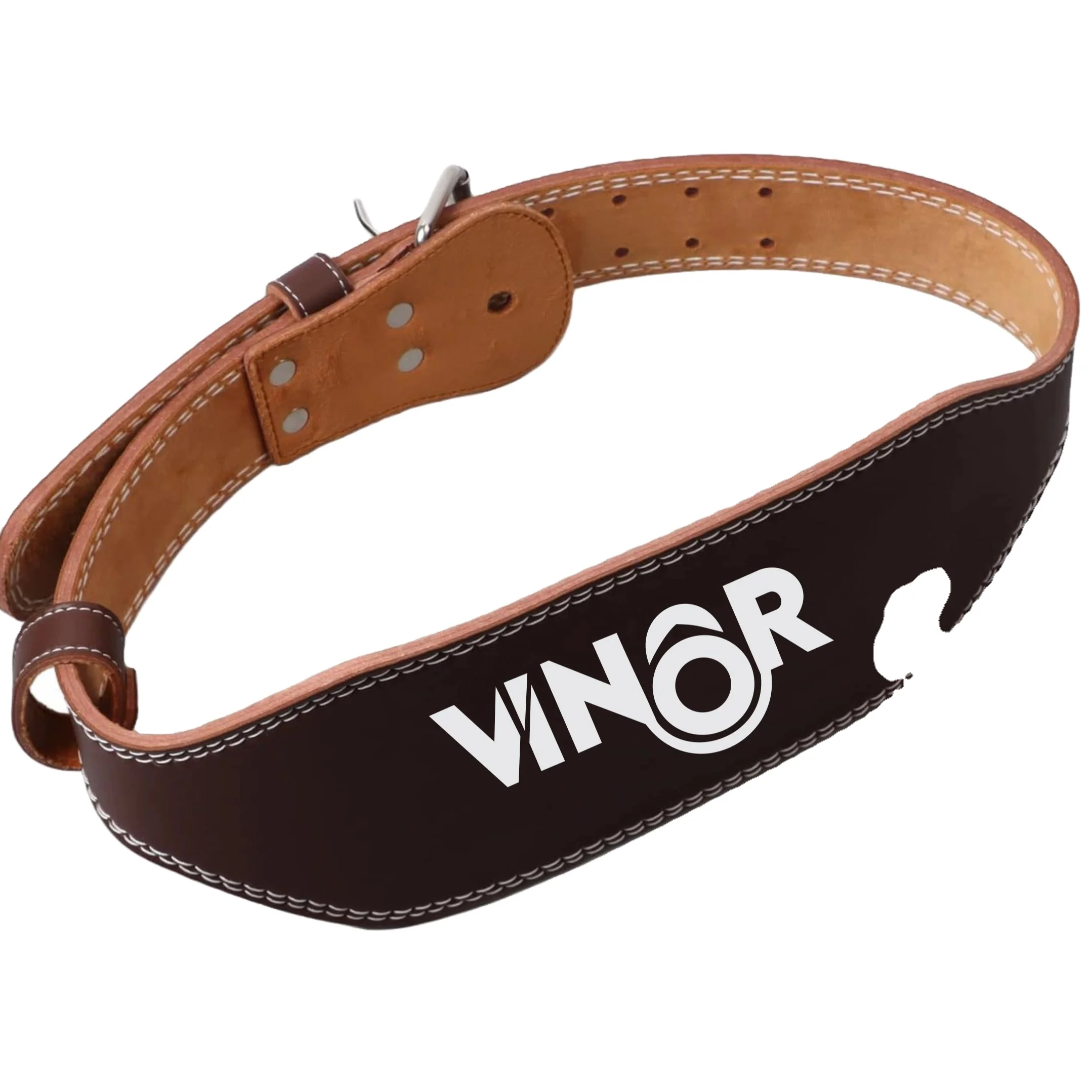 Customizable Logo Buckle Handmade Cowhide Leather Lifting Belt Women Men Gym Training Back Belly Weightlifting