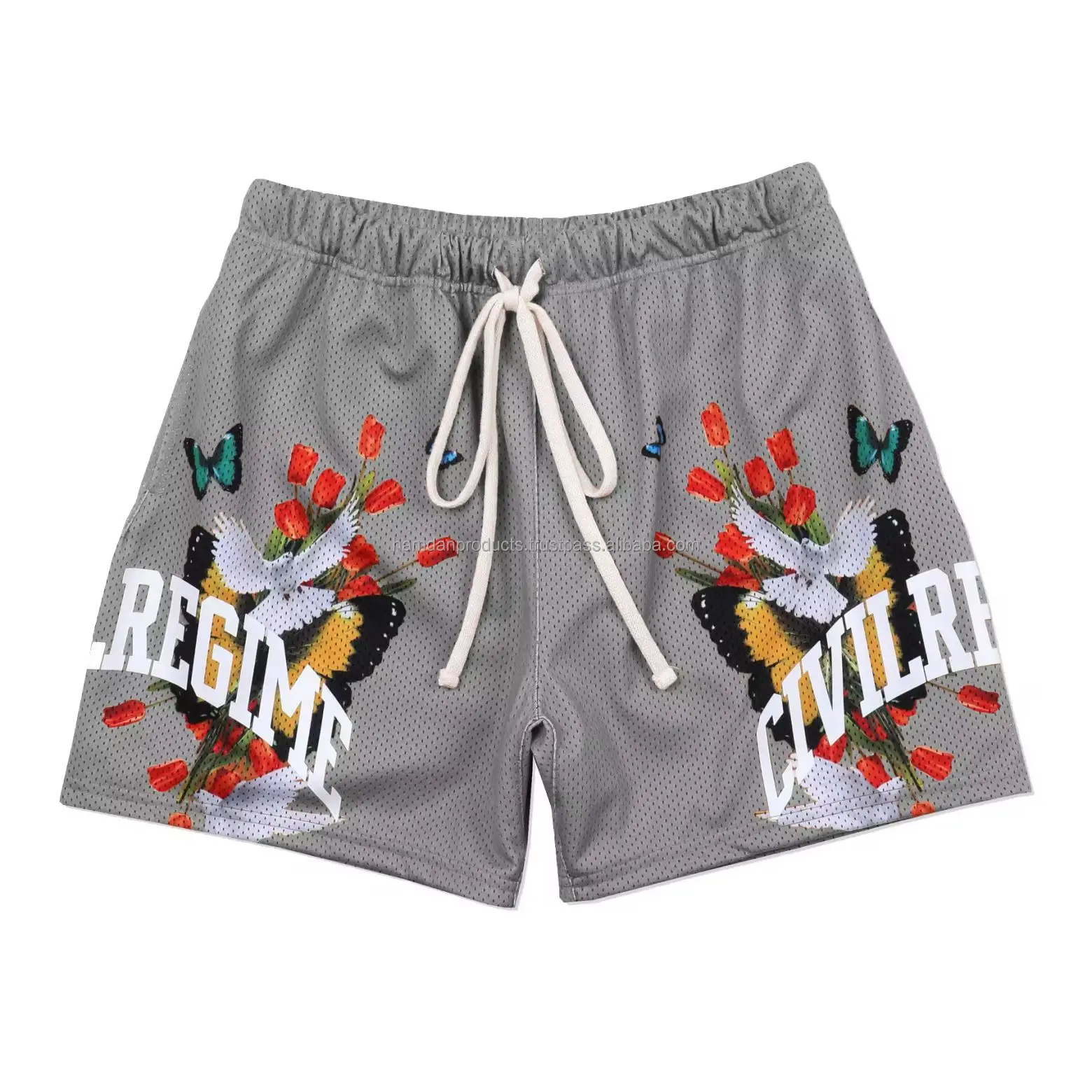 OEM High Quality Private Labels Custom Logo Summer Polyester Workout Running Basketball Men 5 Inch Inseam Custom Mesh Shorts