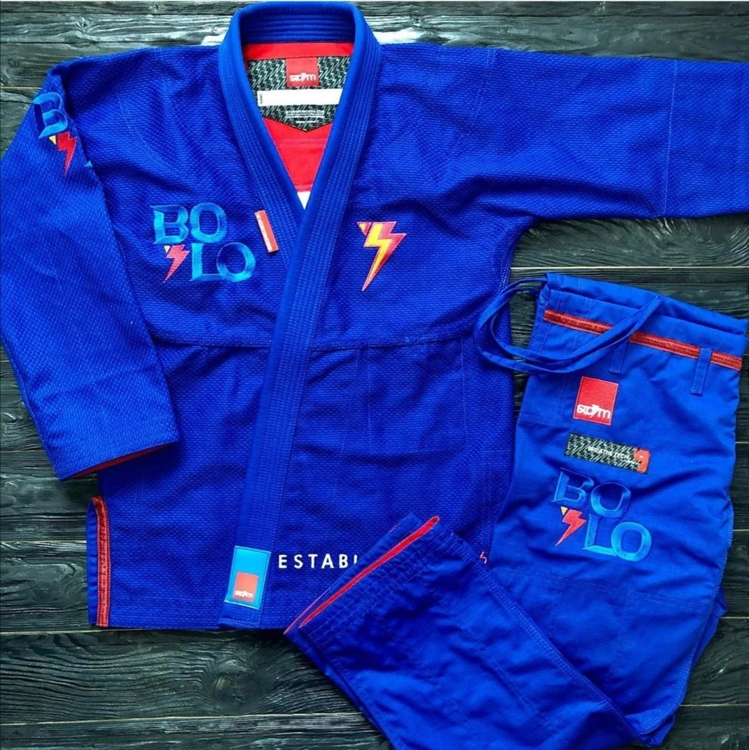  Кимоно STORM STEALTH BOLO (синий) BJJ GI/Высокое качество