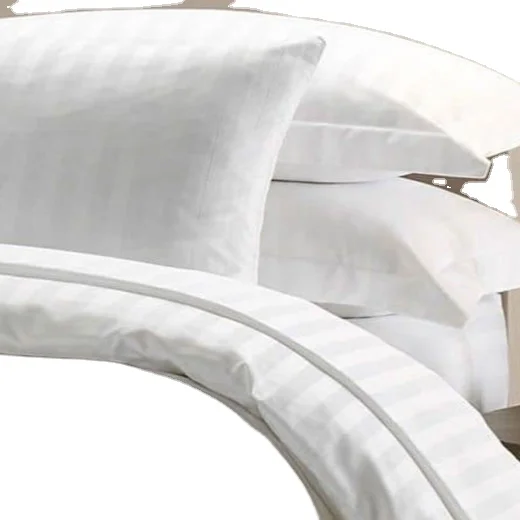 Satin Strips bedding Collection Cotton Bedding Set Bedsheet from Manufacturers Wholesale Cotton Flat Sheet Bedding Set