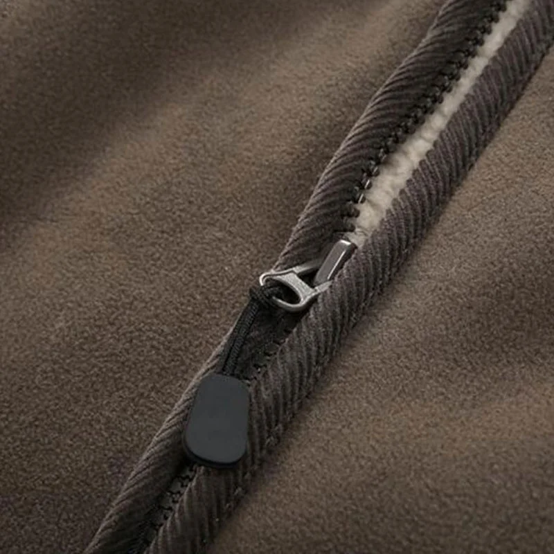 Custom New Design Plus Size Outdoor Wear Fleece Jacket Men Zipper Over Sized Heavyweight Puller Fleece Jacket