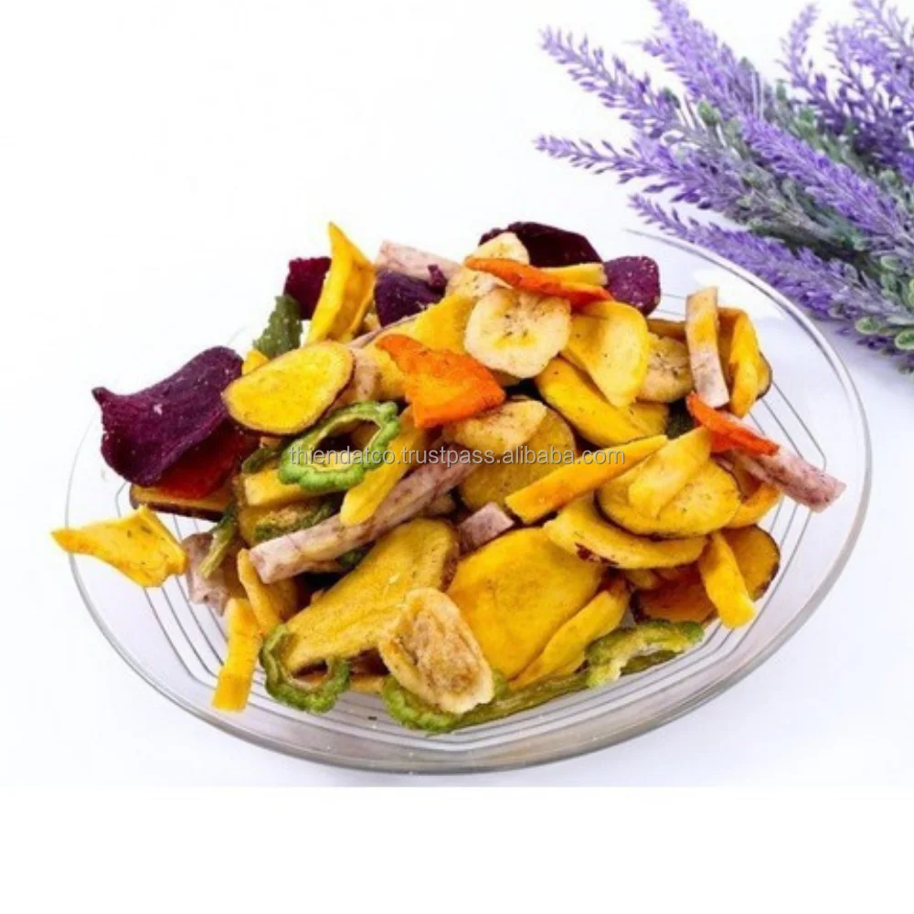 Wholesale COMMON Natural Fruit Snack Food Sweet and Brittle Sliced Dried Banana With Vacuum Pack From Vietnam