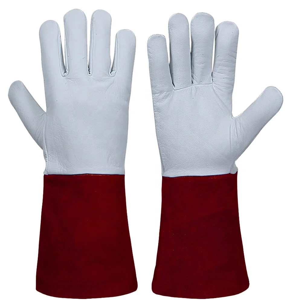 Welding Gloves Safety Gloves Motivex Long Calf Leather Heavy Duty Welding Anti-slip Fireproof Weld Work Glove