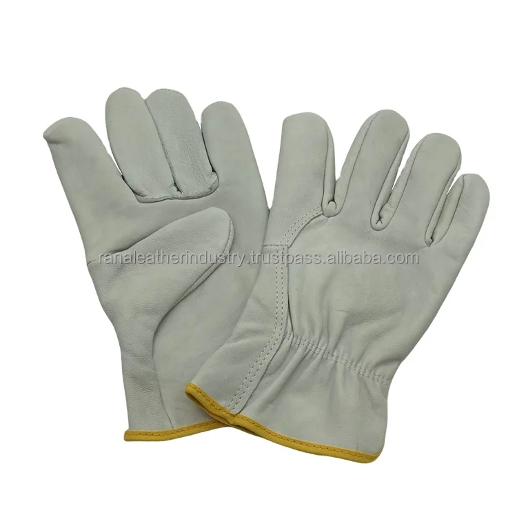 Cowhide spilt heavy duty industrial safety driver working leather welding gloves