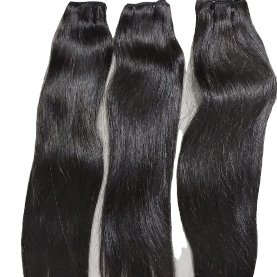 Oriental Hairs Raw Virgin Unprocessed Natural Straight Weave Indian Temple Shiny Human Hair Bundle Vendor, Human Hair Extensions