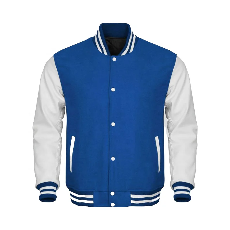 Мужская Повседневная зимняя куртка Letterman Varsity бейсбольные куртки для колледжа белая Зимняя шерстяная с кожаным рукавом