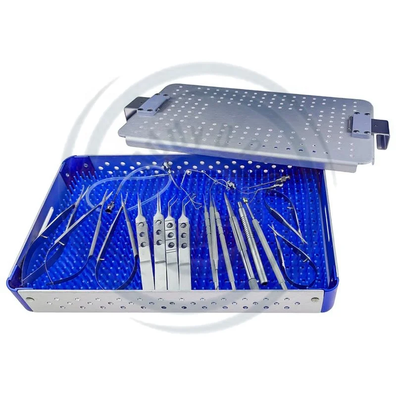 Eye Surgery Set Sterilized by High Temperature and High Pressure Stainless Steel 21 pcs Cataract Set High Quality