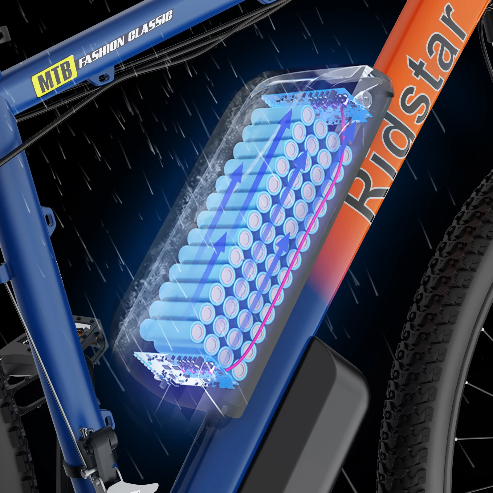 48V/1000W Aluminum Alloy Mountain Ebike for Adults 7-Speed Gear Rear Hub Motor Disc Brake Durable Artifact Electric Bicycle