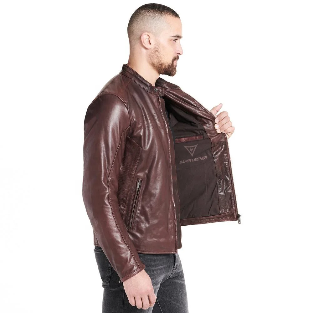  Новая модная мужская кожаная куртка по индивидуальному заказу