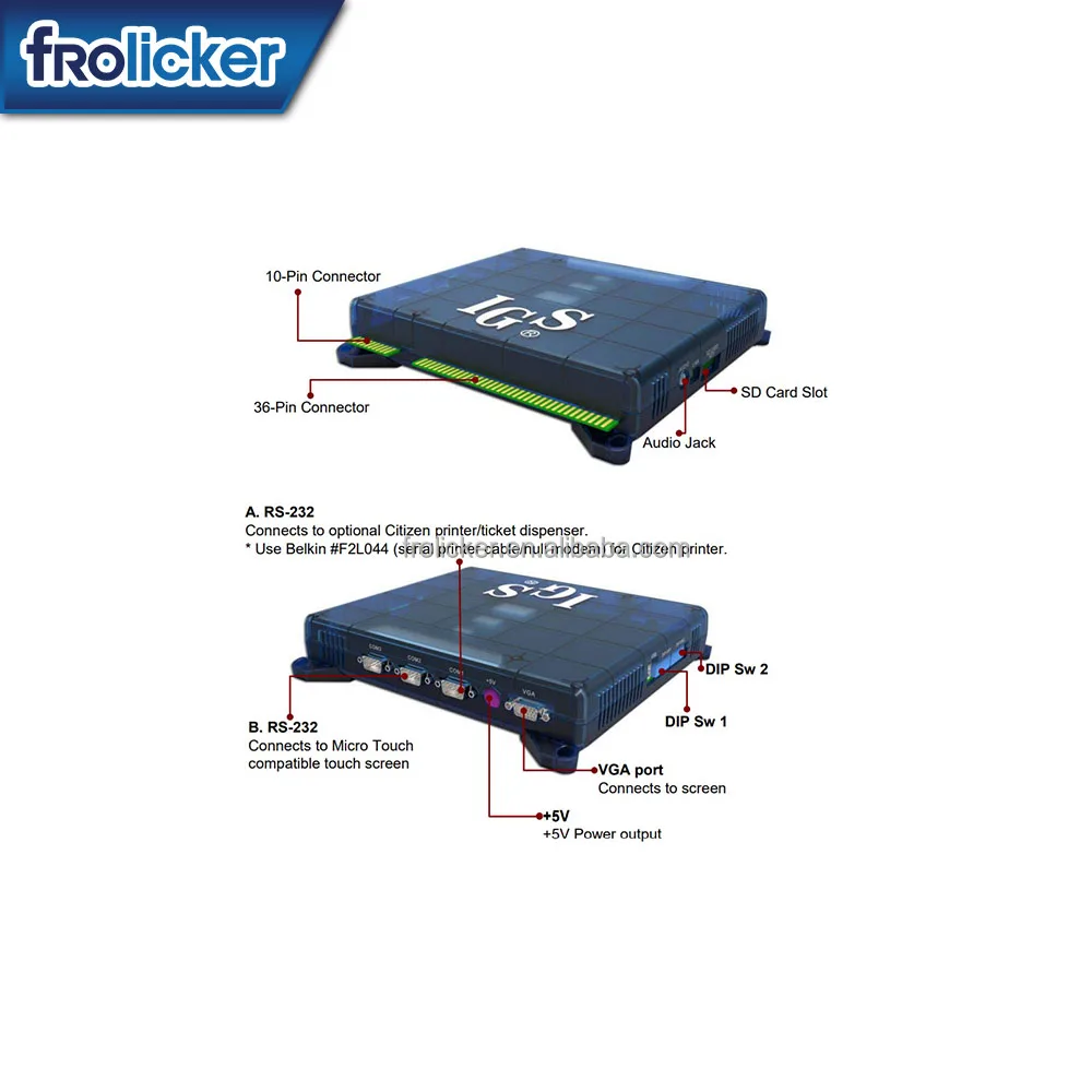 Multigame WMS DJ 5 in 1 game pcb Video Game Board for Machine
