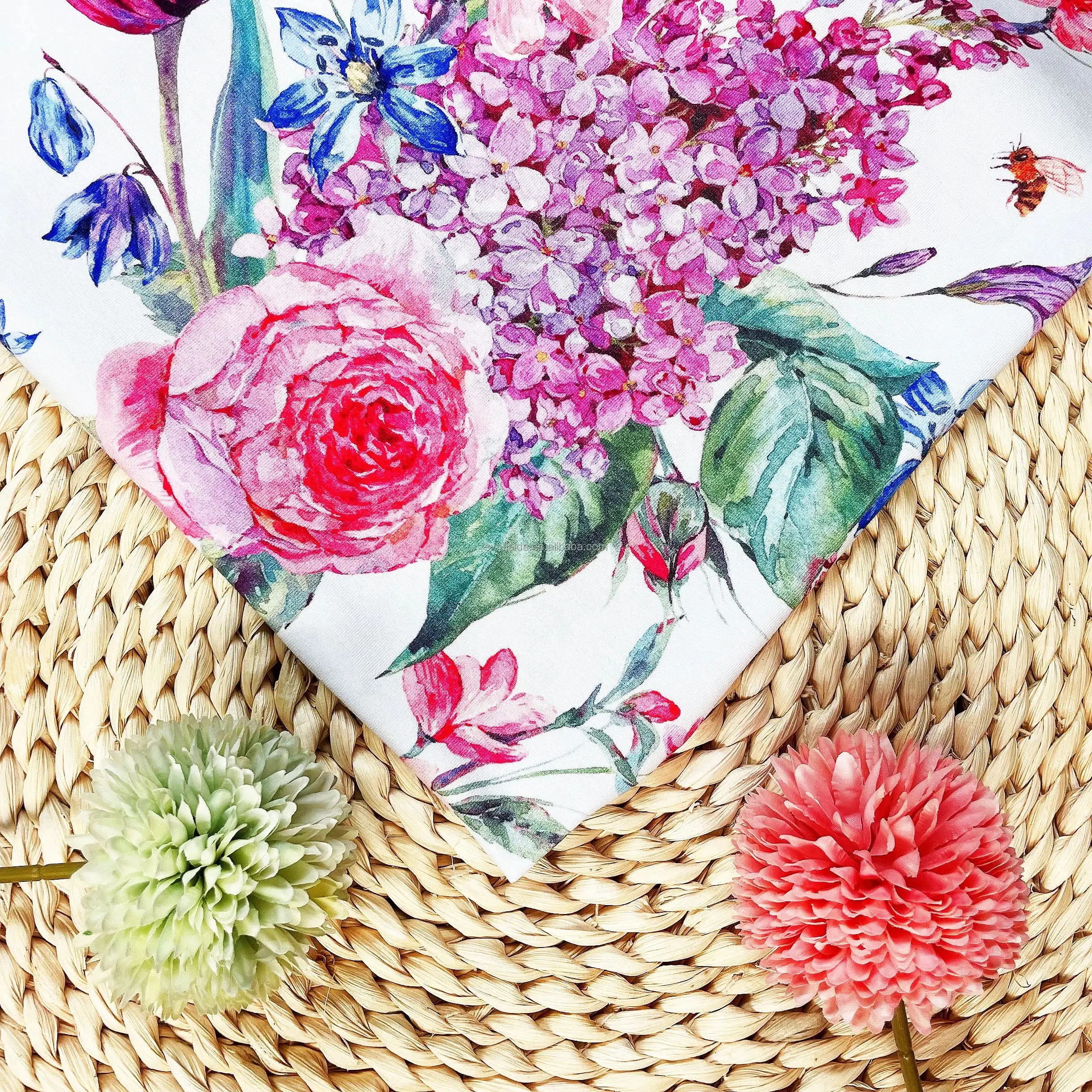 Wholesale 4 Way Stretch Custom Digital Christmas Print Knit 95 Cotton 5 Spandex Lycra Fabric For Women Baby Clothing