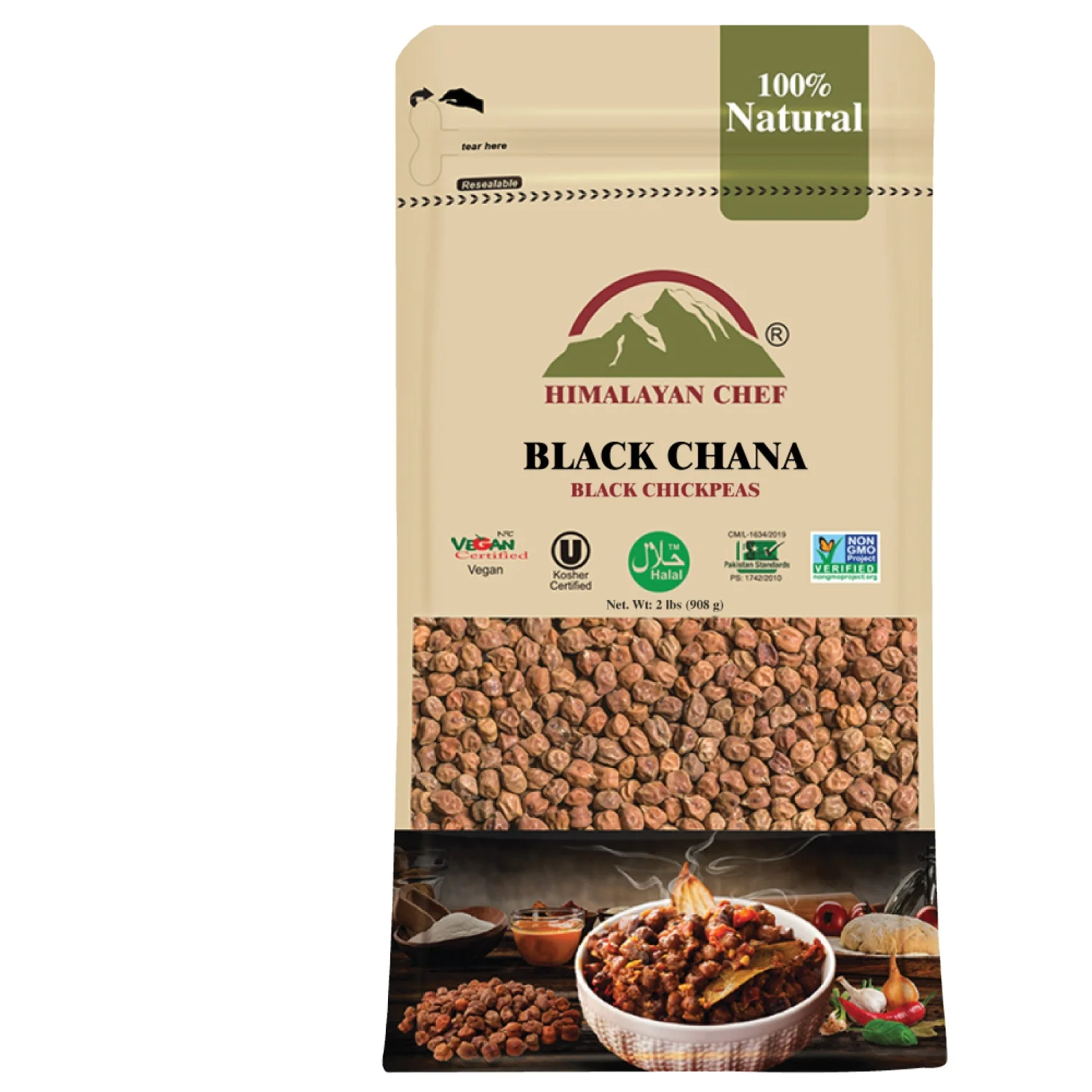 Himalayan Black Chana Large (Chickpea) - (2 LBS) 908G