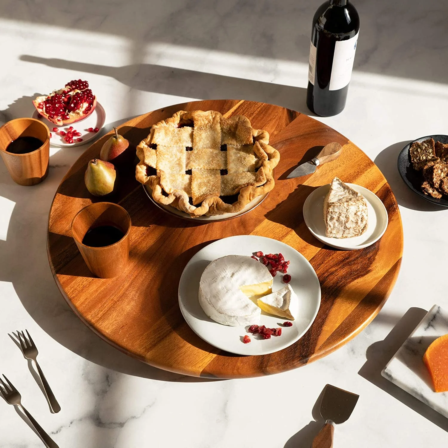  Новейший деревянный поднос портативный элегантный сервировочный из дерева акации Деревянные Подносы по очень низкой цене от United Trade World