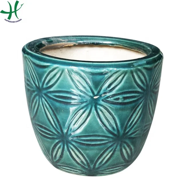 Vietnam concrete planter, light cement planter & pots,  garden supplies Flower Pots (HG 13-8601/3)