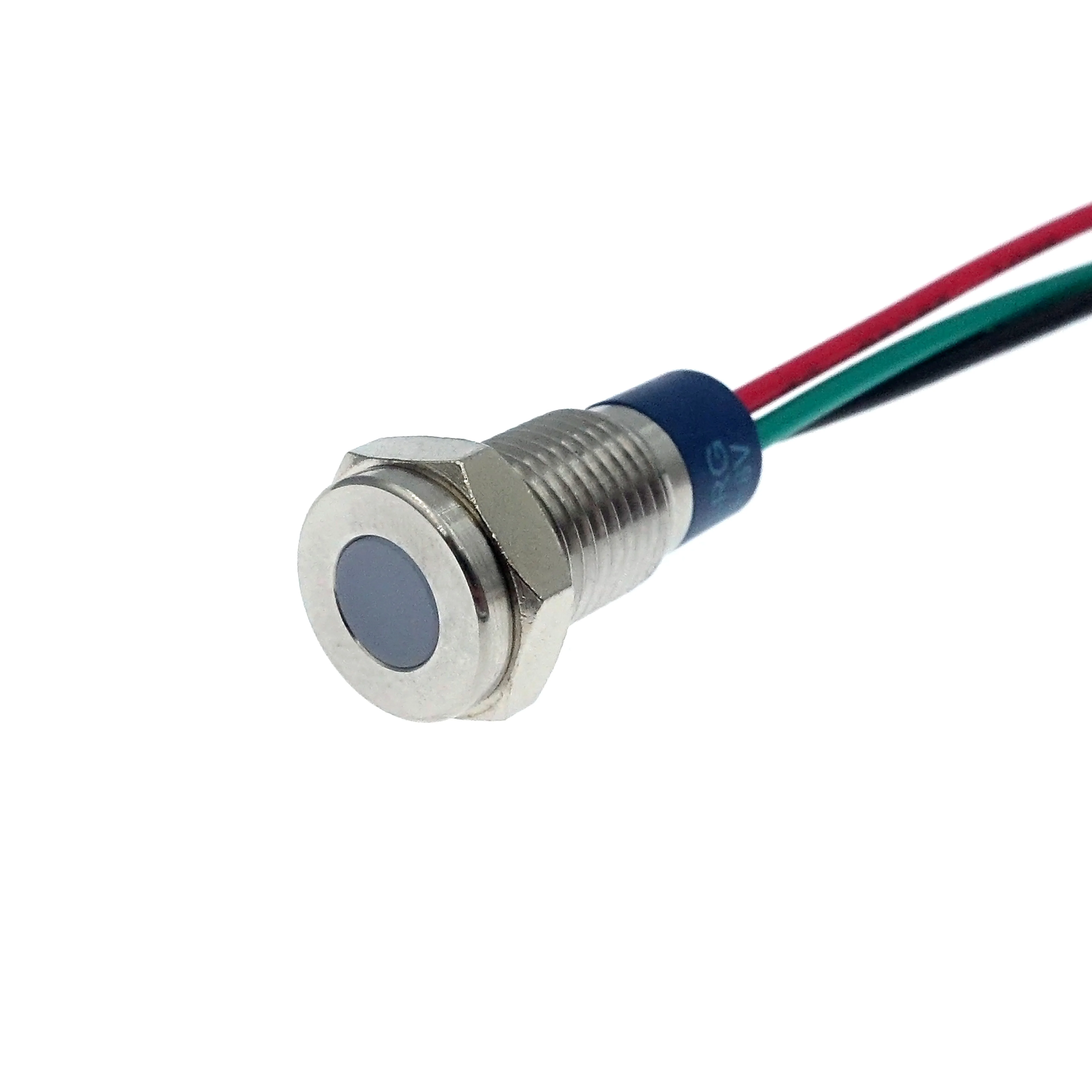 GQ8T-D/Y/31RG/5V/S-OP 8DIA 180 DIP RGB LED Metal Push Button Switch