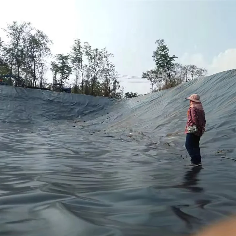 0.5mm HDPE Geomembrane Liners 100% New Resin for Fish Ponds