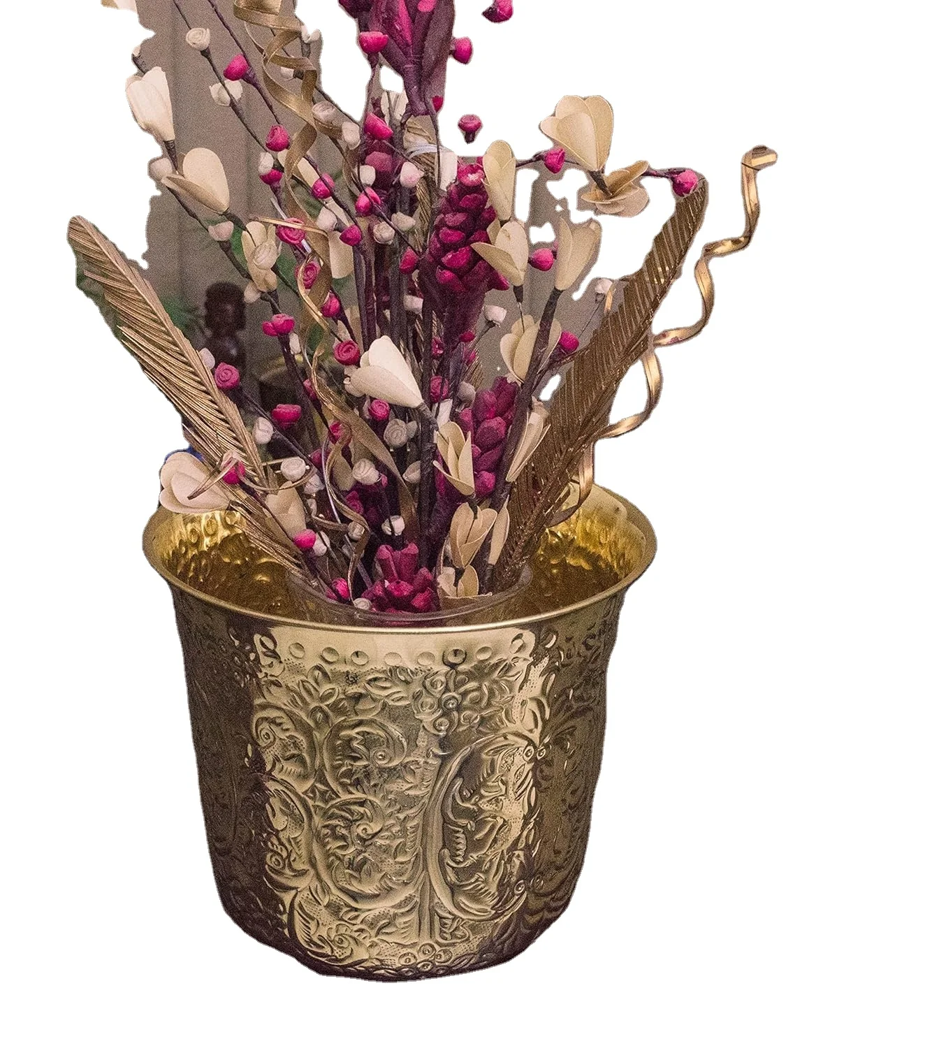 Export Quality Unique Design New Flower Pot Brass Plant Pot for Garden New Look Metal Planters in Wholesale Price