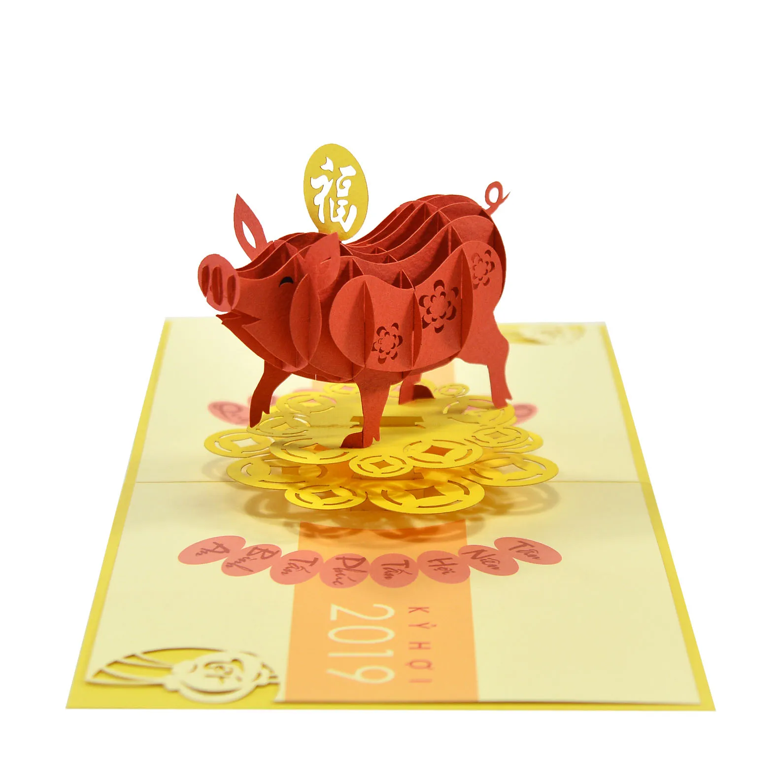 Collection luxury of 6 out of 12 zodiac animals 3D model popup paper art of the year by handmade to happy new year