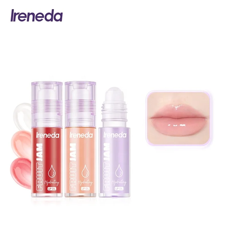 IRENEDA IR-L03 Roller Ball Head Cute Lip Oils  Hydrating Tinted Lip Plumper Oil