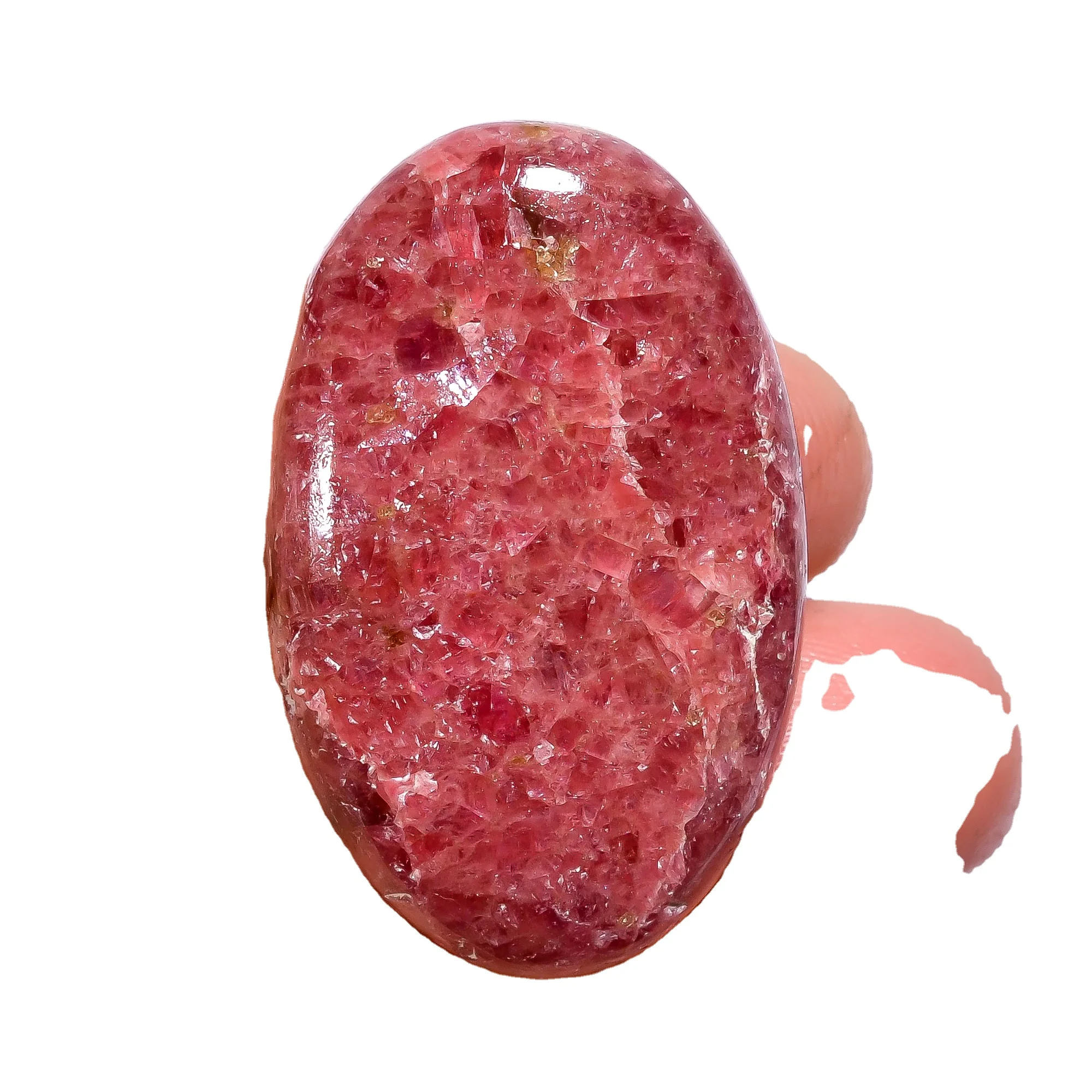 Ослепительный высококачественный 100% натуральный Родонит овальной формы, кабошон, свободный драгоценный камень для изготовления ювелирных изделий 67 Ct. 36x23x7 мм