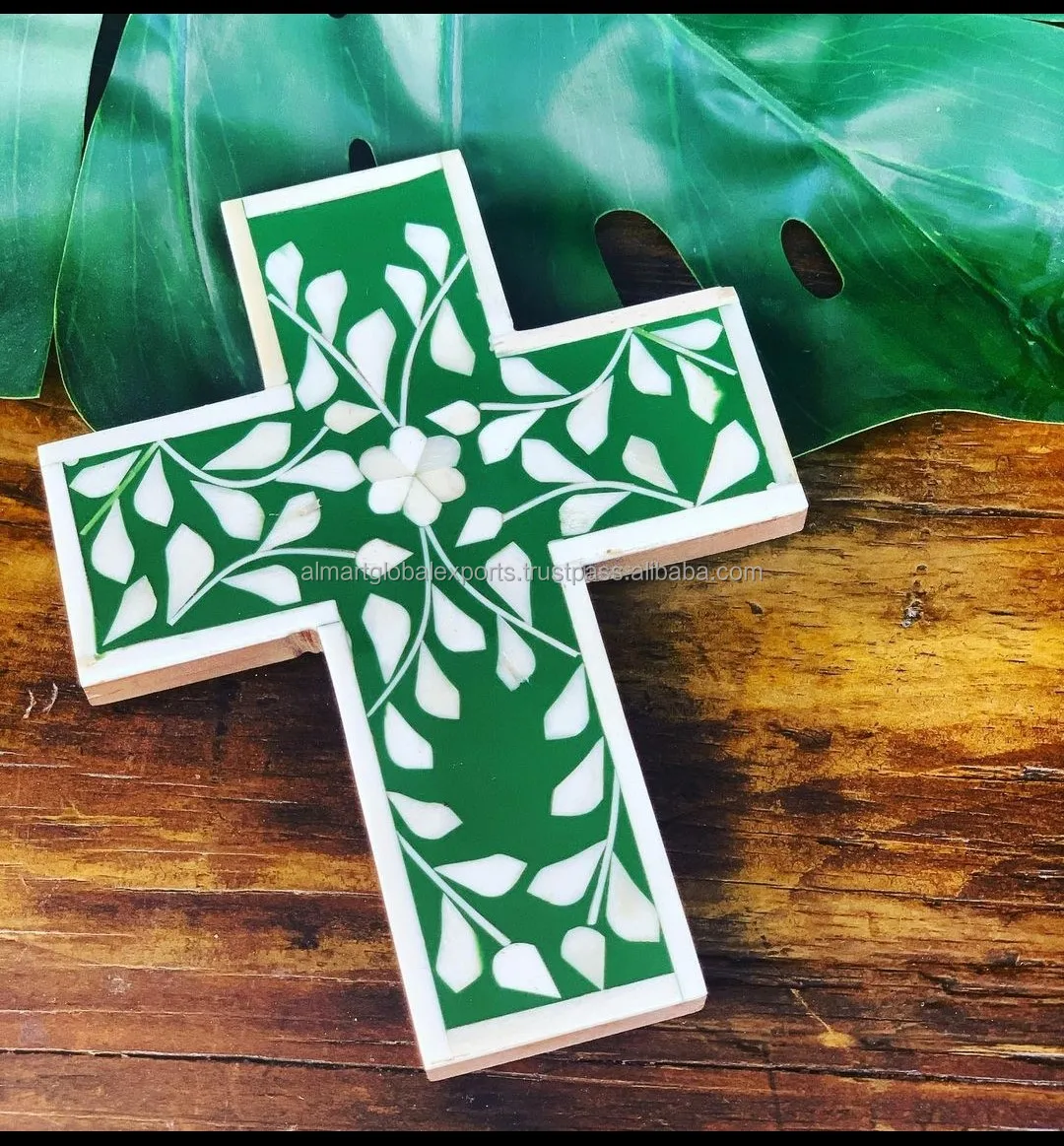 Новейший дизайн на заказ инкрустация в виде кости крест стену подвесные изделия для домашнего декора