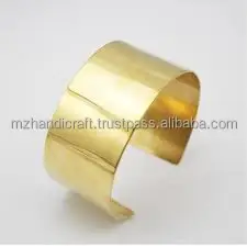 Jewelry wholesale high polished or Brushed finish brass cuff bracelet blanks ,plain bangle for Women