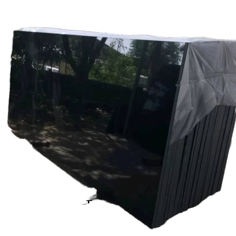 Premium Quality Absolute Pure Black Granite Slab Tiles Polished Surface Modern Design Style for Villas from Shanxi China