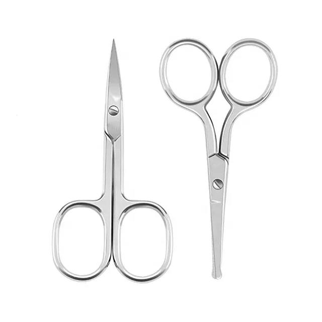 In Stock Classic Curved Blade Stainless Steel Scissors Nail Machine Good Quality Nail Scissors Scissors For Nails Set