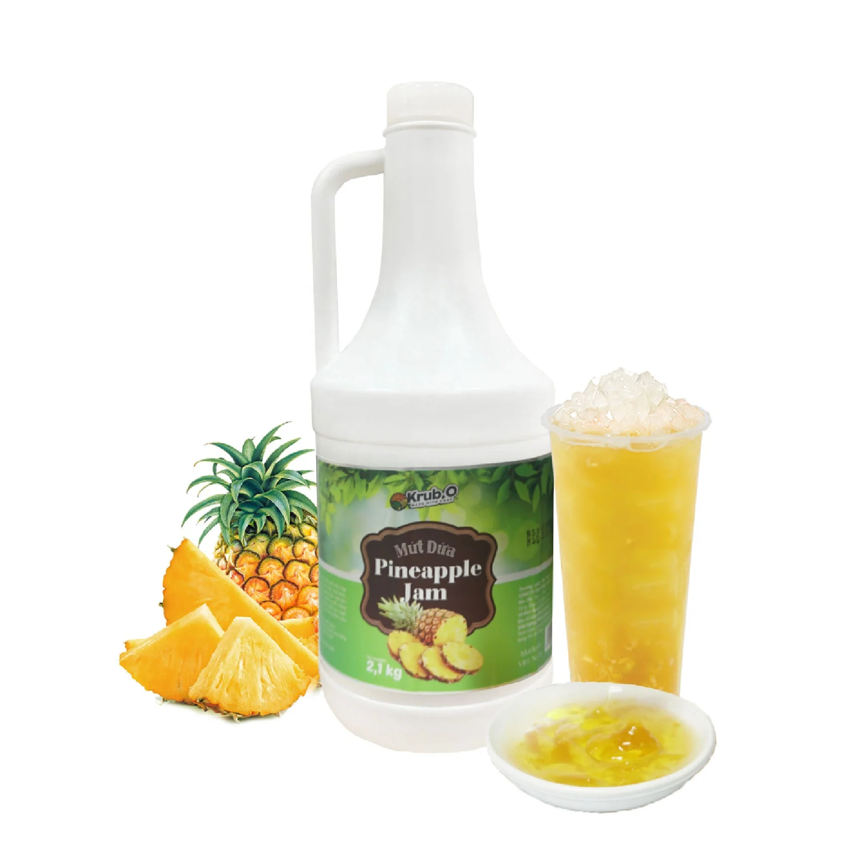 Pineapple Jam with Real Pulp for Bubble Tea Shop Fruit Tea Raw Materials High Quality Made From Vietnam
