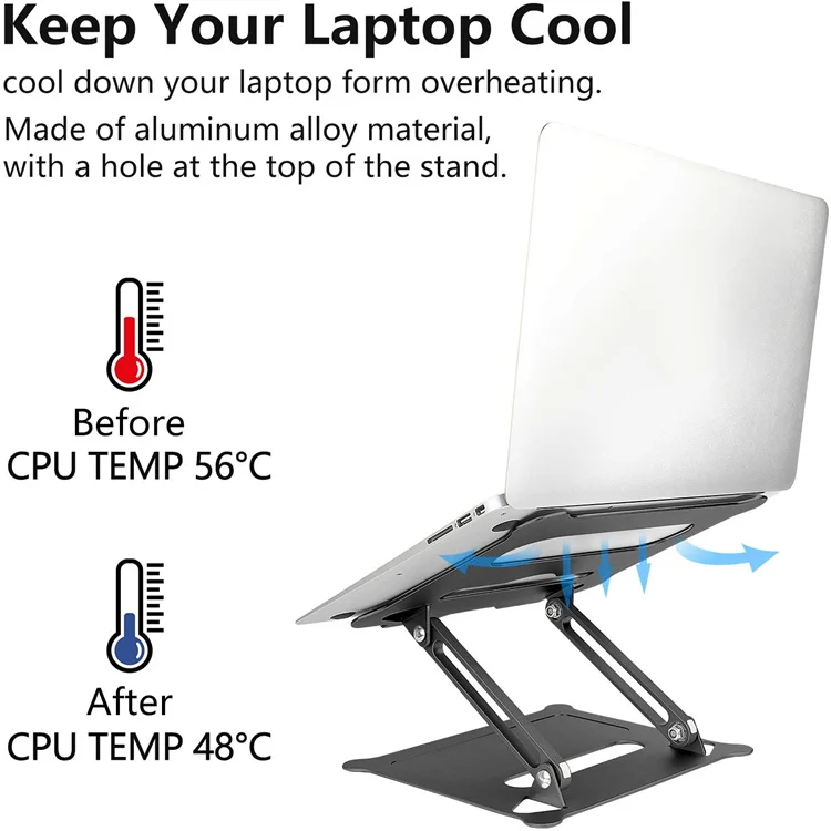 Great Roc foldable laptop stand Notebook Laptop Stand portable adjustable laptop stand aluminum