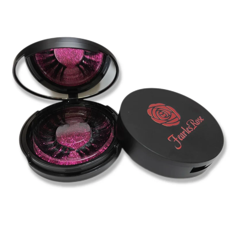 Eyelash vendor customized boxes and logo 3d Mink Eyelash Packaging Box Container wholesale acrylic lash box clear case